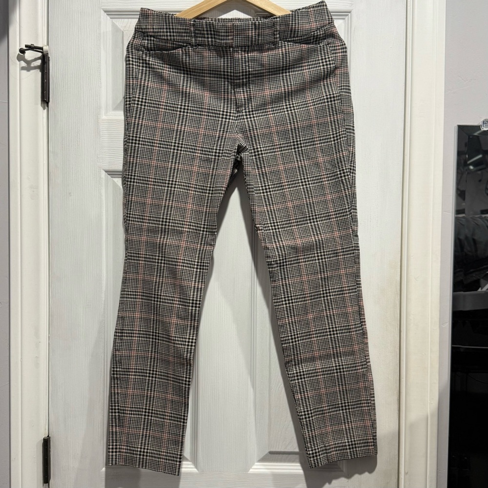 Pixie Plaid High Rise Stretch Pants